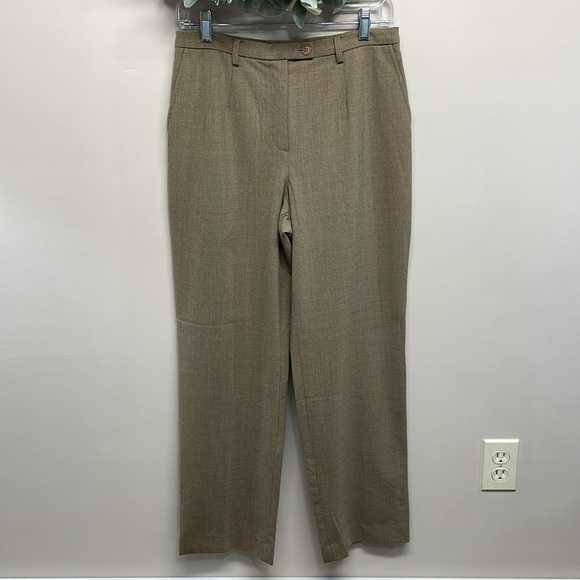 Lands’ End Vintage High Waist Flat Front Dress Pants 8 - Picture 1 of 15